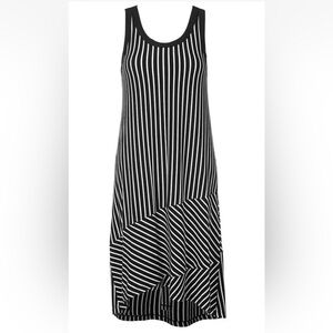 💕 Cabi ATC Wink Dress #5946 Black & White stripe Size X Small Stretch